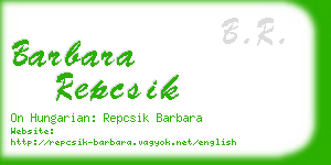 barbara repcsik business card